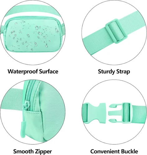 Miniatura 45 de Riñonera cruzada para mujeres y hombres, bolsa para cinturón para senderismo con correa ajustable, riñonera para correr, entrenamiento, deportes