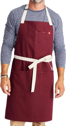 Miniatura 8 de hedley & bennett Essential Delantal – Delantal de chef profesional con bolsillos – Delantal de cocina para hombres – Delantal de cocina para hombres