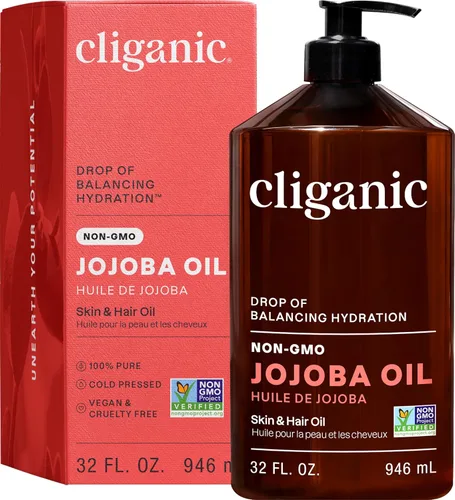 Miniatura 10 de Cliganic Aceite de jojoba no GMO para piel, cabello y cara (60 ml) 100% puro, natural, prensado en frío, sin refinar, sin hexanos