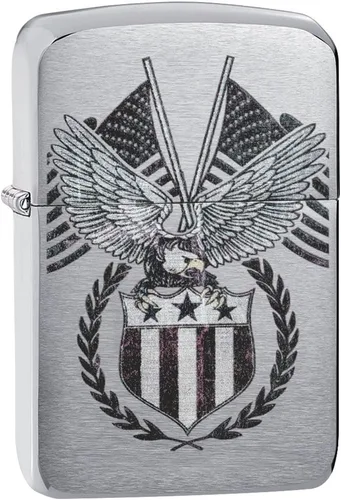 Miniatura 16 de Zippo Encendedor de bolsillo Eagles Dare - Encendedores recargables con tapa abatible a prueba de viento - Encendedores de bolsillo con diseño Cromo
