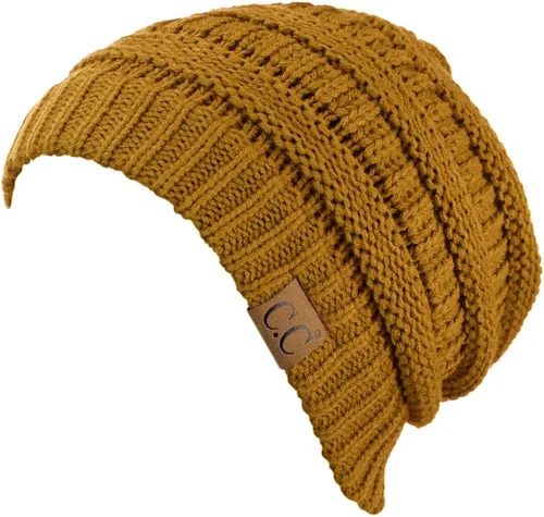 Miniatura 639 de C.C Trendy Warm Chunky Soft Stretch Cable Knit Beanie