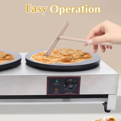 Miniatura 7 de Crepe Maker, Máquina eléctrica comercial del fabricante de crepé, Plancha de quemador eléctrico antiadherente, Estufa de mesa para hacer crepé de 2