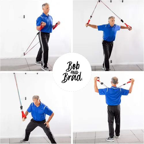 Miniatura 7 de BOB AND BRAD Bandas de resistencia, juego de bandas de resistencia para entrenamiento apilables de hasta 125-150 libras, bandas de ejercicio con 125