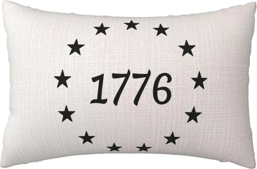 Miniatura 22 de Fundas de almohada de lino del 4 de julio de 1776, funda de almohada de lino para el Día de la Independencia, decoración de funda de almohada