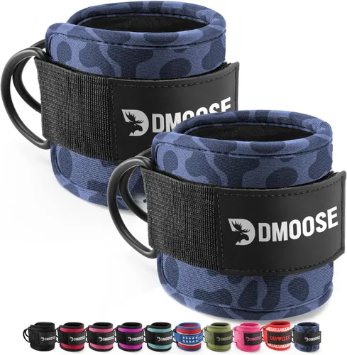 Miniatura 18 de DMoose Fitness Ankle Strap for Cable Machine - One Size Fit with Premium Padding Cuffs, Ankle Bands for Working Out, Booty Workouts, Leg Extension