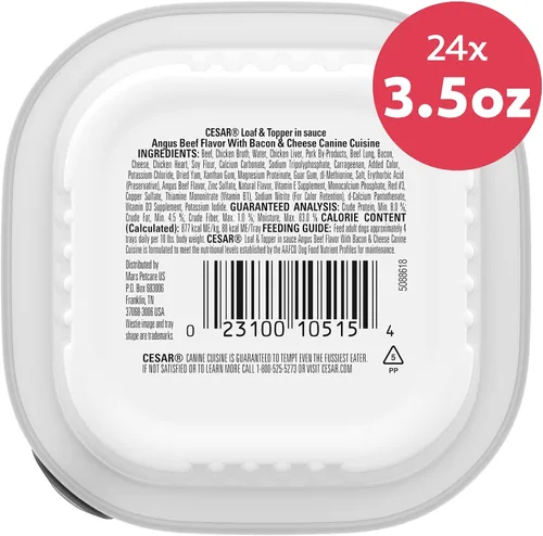 Miniatura 9 de Comida enlatada para perros adultos,sabor césar, Carne