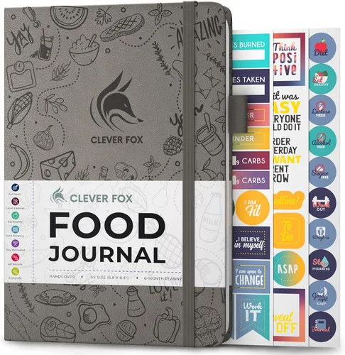 Miniatura 26 de Clever Fox Diario de Alimentos de Bolsillo - Diario Diario de Alimentos, Planificador de Comidas para Rastrear Calorías y Nutrientes, Cuaderno