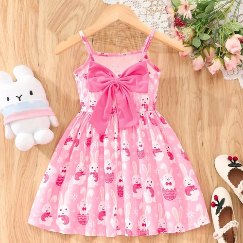 Miniatura 70 de Vestido de verano para niños pequeños, con diseño de dinosaurio, sin espalda, con lazo, vestido de playa de cumpleaños