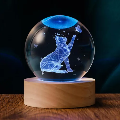 Miniatura 9 de Sistema Solar 3D de 60mm Bola de Cristal Astronomía Universo Regalos Modelo de Planetas del Sistema Solar 3D Ciencia Temática de Espacio Regalos Luz