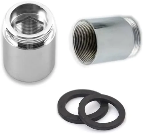 Miniatura 5 de 2 adaptadores de grifo de latón, rosca NPT macho a macho de 0.866 in, conector aireador de grifo para grifo de fregadero, adaptador purificador