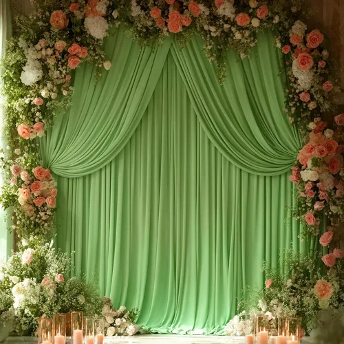 Miniatura 61 de Cortinas de fondo azul bebé de 8 x 10 pies para bodas, cortinas de fondo de poliéster sin arrugas, para baby shower, fiestas de cumpleaños