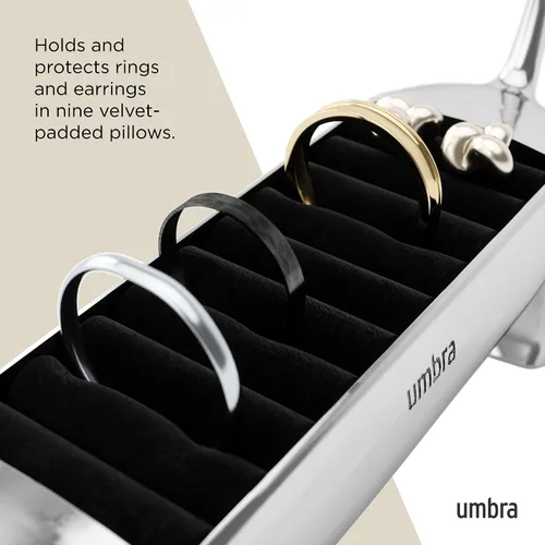 Miniatura 5 de Umbra Soporte para Anillos Dachsie - Regalo para Amantes de Perro Salchicha Dachshund Doxie - Almacenamiento de Joyas, Cromado