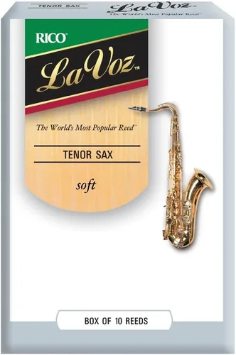 Miniatura 10 de D'Addario Royal Cañas de saxofón tenor orgánico La Voz, tamaño mediano de fuerza, paquete de 10