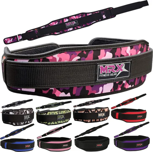 Miniatura 14 de MRX - Cinturón de levantamiento de pesas con soporte de espalda doble, entrenamiento de gimnasio, cinturones de 5 pulgadas de ancho, 11
