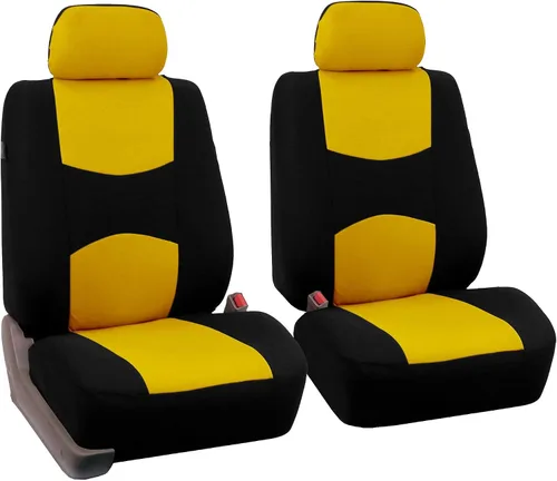 Miniatura 38 de FH Group - Juego de fundas de asientos para automóvil, de tela beige, para SUV, sedán y camioneta, para asientos de respaldo bajo con reposacabezas
