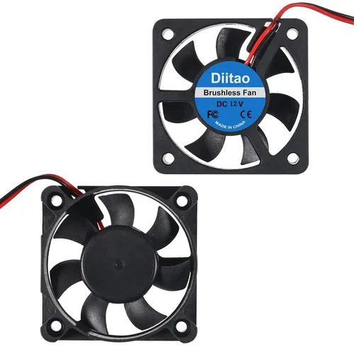 Miniatura 2 de Ventilador de refrigeración CC sin escobillas de 12 V 5010 de 1.969 x 1.969 x 0.394 in, ventilador de flujo de aire silencioso sin escobillas