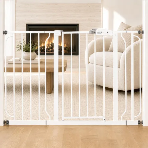 Miniatura 17 de Regalo Safety - Puerta para bebés de 29 a 38.5 pulgadas para puertas y parte inferior de escaleras, puerta de bebé montada a presión con puerta