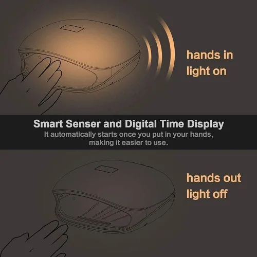 Miniatura 2 de Lámpara de uñas LED, secadora de uñas de 48 W para esmalte de uñas de gel con sensor inteligente para lámpara de curado de salón y hogar