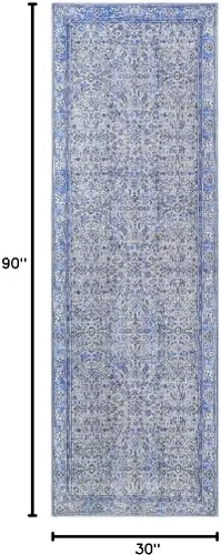 Miniatura 2 de Superior Alfombra de pasillo de interior para sala de estar, dormitorio, cocina/comedor, oficina, única, alfombras con respaldo de algodón