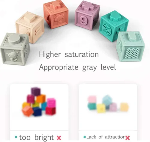 Miniatura 4 de Bloques apilables suaves para bebé, juguetes Montessori sensoriales para actividades para niños pequeños, regalos para niños y niñas de 6, 9, 12, 18