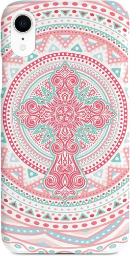 Miniatura 10 de Inspired Cases - Compatible with iPhone Xs Max Case - 3D Textured Protective Phone Case for Apple iPhone Xs Max - Ornate Cross - Coral and Mint