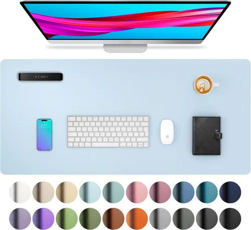 Miniatura 282 de Aothia - Protector de escritorio de cuero sintético, base para mouse, superficie antideslizante e impermeable para escribir y para laptop