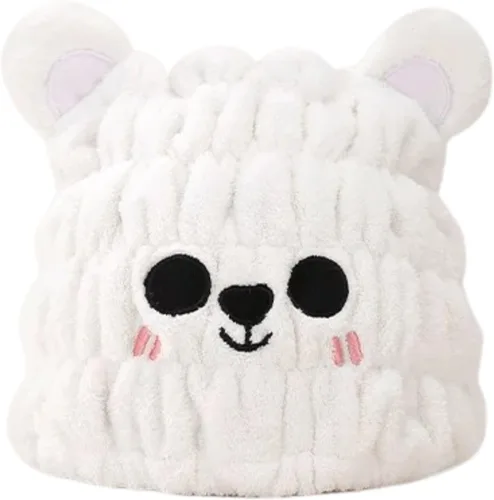 Miniatura 12 de Toalla de microfibra para el pelo para niños, gorro seco de elefante azul, absorbe agua, absorbente y rápido, toalla de secado rápido para niñas