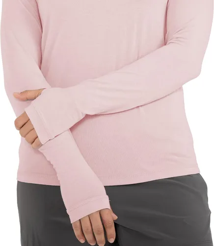 Miniatura 8 de Free Fly Camiseta de manga larga para mujer, protección solar UPF 50+, transpirable, ultrasuave, para mujer
