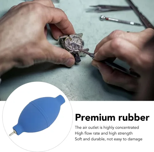 Miniatura 4 de ZJchao Mini bomba de bola para apretar, reloj de plumero de aire, bola sopladora de polvo, bola de goma, flexible y fuerte de aire portátil, bola
