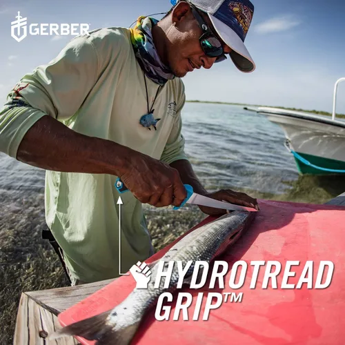 Miniatura 2 de Gerber Controlador de engranajes, cuchillo de filete de agua salada para pesca, cuchillo de pesca resistente, equipo de pesca premium, 6 pulgadas