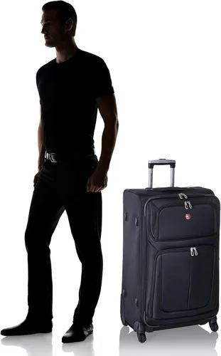 Miniatura 10 de SwissGear - Equipaje suave expandible Sion con ruedas, Negro