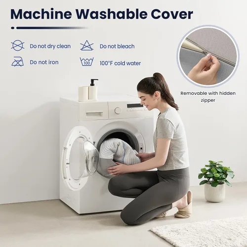 Miniatura 7 de Colchón plegable tamaño matrimonial, colchón plegable de espuma viscoelástica de 3 pulgadas, sofá cama plegable con funda transpirable y lavable