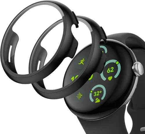 Miniatura 15 de JZK Paquete de 2 fundas protectoras de pantalla para Google Pixel Watch 2 (2023) / Pixel Watch, carcasa protectora general resistente a los arañazos