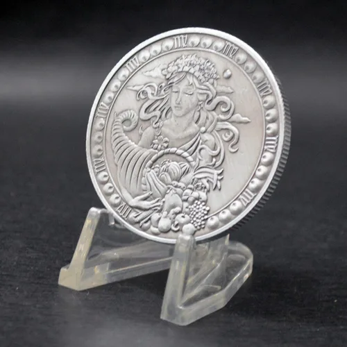 Miniatura 3 de Aomcisi Moneda creativa de doce constelaciones del zodiaco, monedas conmemorativas de plata antigua, decoración del hogar, manualidades, colección