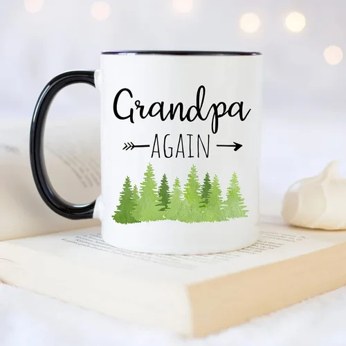 Miniatura 4 de YouNique Designs Taza con texto en inglés "Promoted to Grandpa Again, Grandparents Again, Grandparents Again, Grandparents Baby Announcement, Ideas