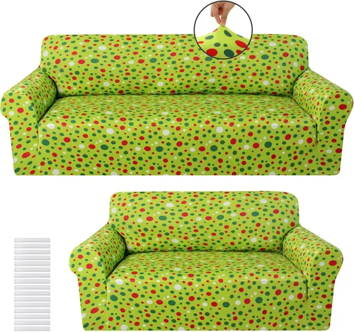 Miniatura 8 de Peryiter Milk Silk Spandex Slipcover Set for Couch Furniture Protector Covers for Sofa Loveseat Couch Arm Chair Form Fit Stretch Wrinkle Proof(2
