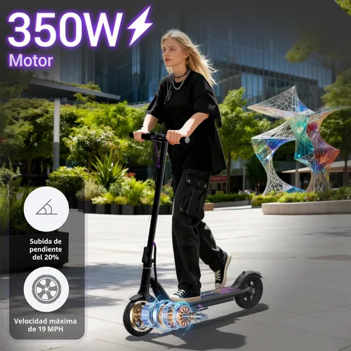 Miniatura 4 de Aovowheel Electric Scooter for Adults, Folding E Scooter with 350W/500W Motor 16/24 Mph Top Speed, Max 19-23 Miles Long Range, 8.5''/10''/14''Tires