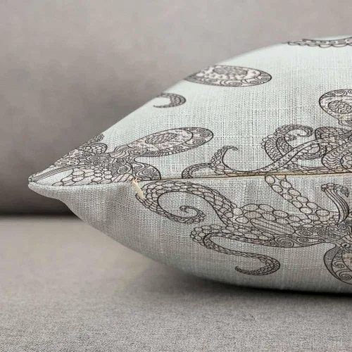 Miniatura 3 de TKS MITLAN Funda de Almohada de Pulpo 12x20 pulgadas Animal Marino Tentáculo Monstruo Marino Submarino Calamar Almohadas Decorativas Cojines