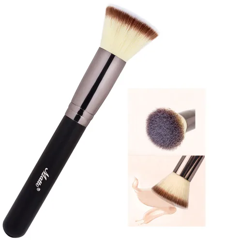 Miniatura 3 de Matto Flat Kabuki - Brocha de maquillaje con parte superior plana para mezcla de base líquida, crema mineral en polvo, 1 unidad