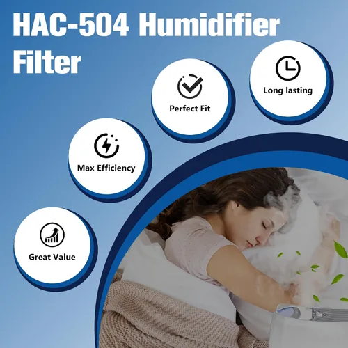 Miniatura 8 de Funmit - Filtros de repuesto para humidificador Honeywell HAC-504 HAC-504AW y filtro A de Honeywell, reemplazo para humidificadores Honeywell Azul