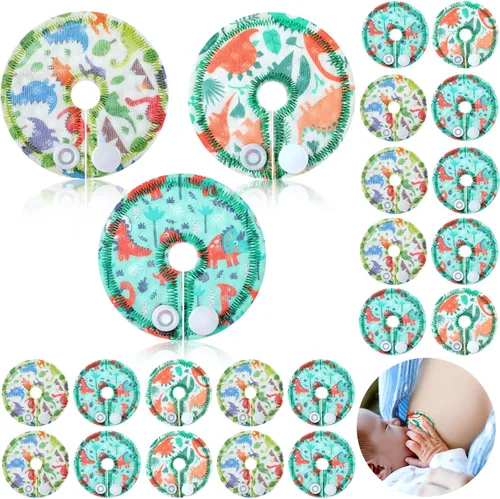 Breling Paquete de 24 almohadillas de algodón para apoyo de alimentación, suministros de almohadillas de alimentación en forma de G para botones