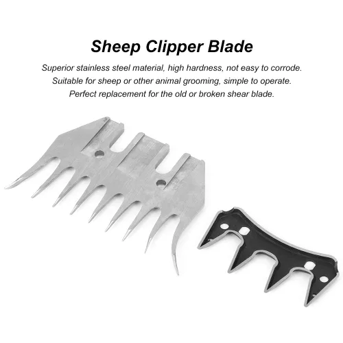 Miniatura 2 de Tijeras de oveja y peines, tijeras de cabra para tijeras eléctricas de lana, tijeras cortadoras de pelo de animales (hoja curvada de 9 dientes
