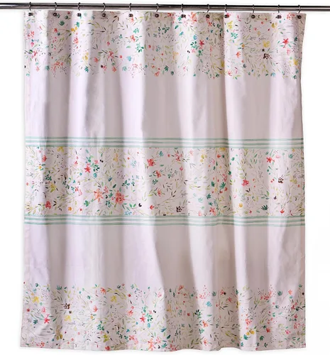 Miniatura 37 de Maison d' Hermine Cortina de ducha 100% algodón, un panel, 70 x 72 pulgadas, cortinas de ducha de tela lavable para baño, fácil de colgar con 12