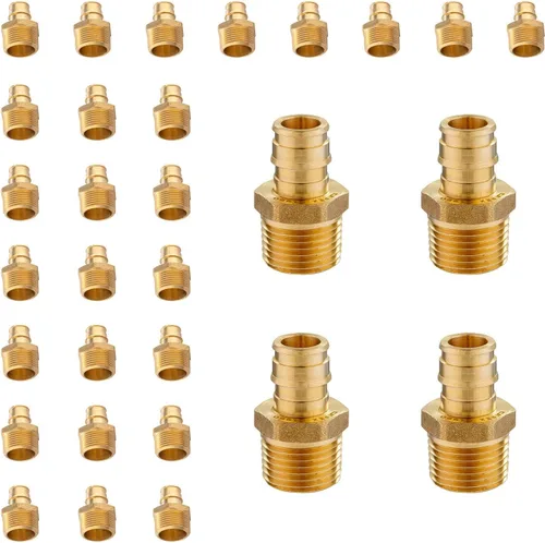 Miniatura 22 de Paquete de 2 accesorios de expansión Niikappu Pex-A, adaptador de flujo completo NPT hembra de 1 pulgada Pex-A x 1 pulgada, accesorio de tubería