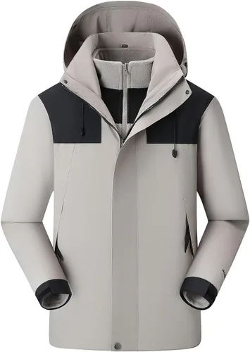 Miniatura 3 de Men's Winter Ski Jacket 3 in 1 Mountain Waterproof Resistant Coat Warm Windbreaker Snowboard Snow Jacket Parka Hooded