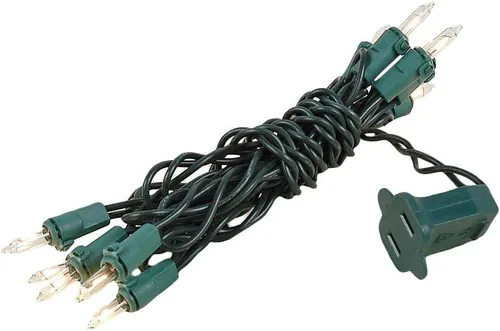 Miniatura 6 de Novelty Lights Mini cadena de luces transparentes de 5.5 pies con 10 bombillas en cable verde, luces incandescentes no conectables para botellas