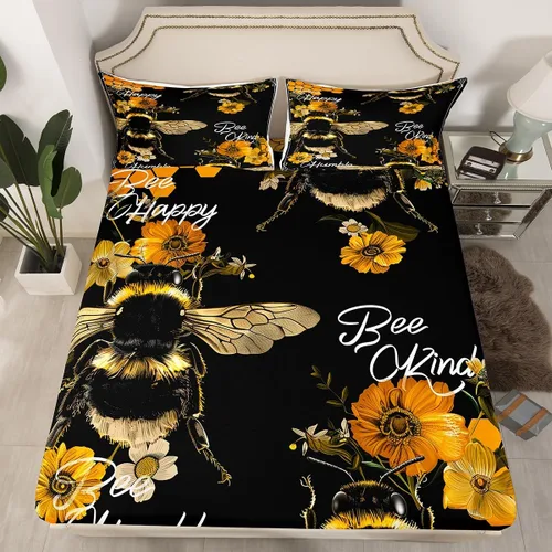 Miniatura 10 de Erosebridal Juego de ropa de cama de zorro para niños, sábana bajera ajustable de zorro de dibujos animados para niños y niñas, decoración