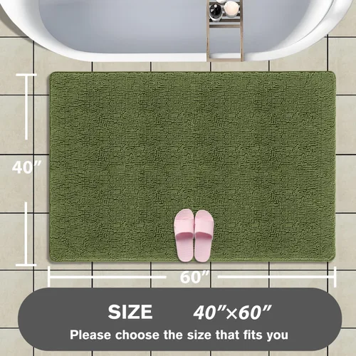 Miniatura 564 de Alfombra de baño pequeña de 12 x 18 pulgadas, lavable y absorbente, antideslizante, alfombra de baño de felpilla gruesa y suave para baño, ducha