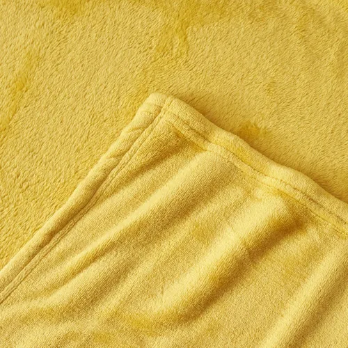 Miniatura 6 de RUIKASI Manta de forro polar individual – Manta de franela mullida de felpa amarilla para cama individual, manta súper suave y cálida para sofá