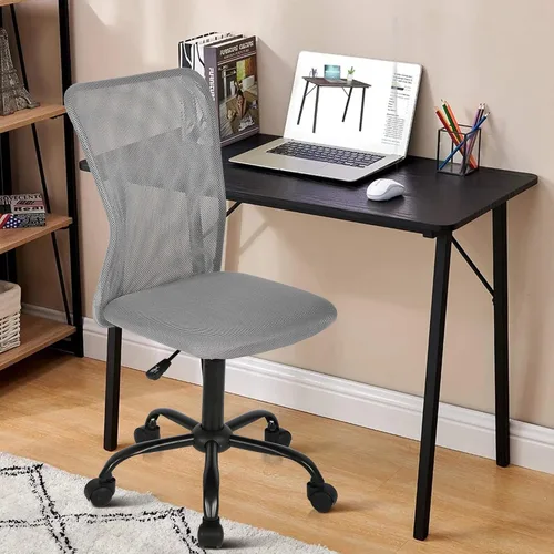 Miniatura 9 de Silla ergonómica de oficina con soporte de malla, moderna silla giratoria ejecutiva con respaldo medio, silla de computadora, silla de tareas